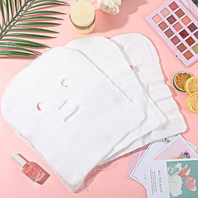 KASTWAVE FACIAL GAUZE, 200 PCS FACIAL PACKS FOR WOMEN PRE-CUT GAUZE MASK SKIN FIBER PAPER HIGH FREQUENCY GAUZE FACE MASKS NATURAL SPA FACIAL PAPER SHEET SKIN CARE MASK FOR BEAUTY SALONS HOME FACIAL SPA DIY - Image 4